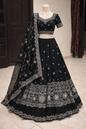 Black Designer Lehenga with Sequin Work