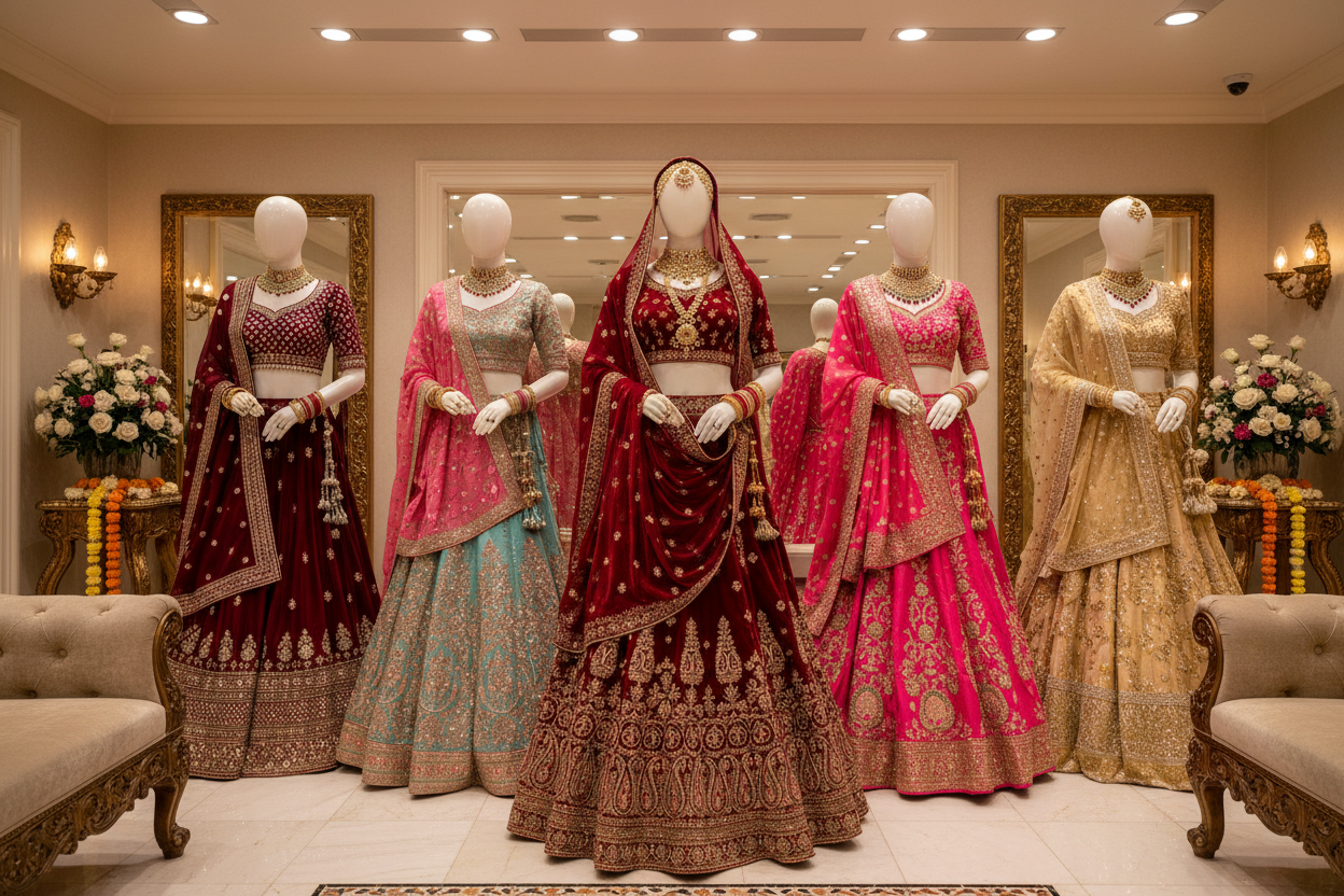 New Indian Bridal Lehengas showroom collection